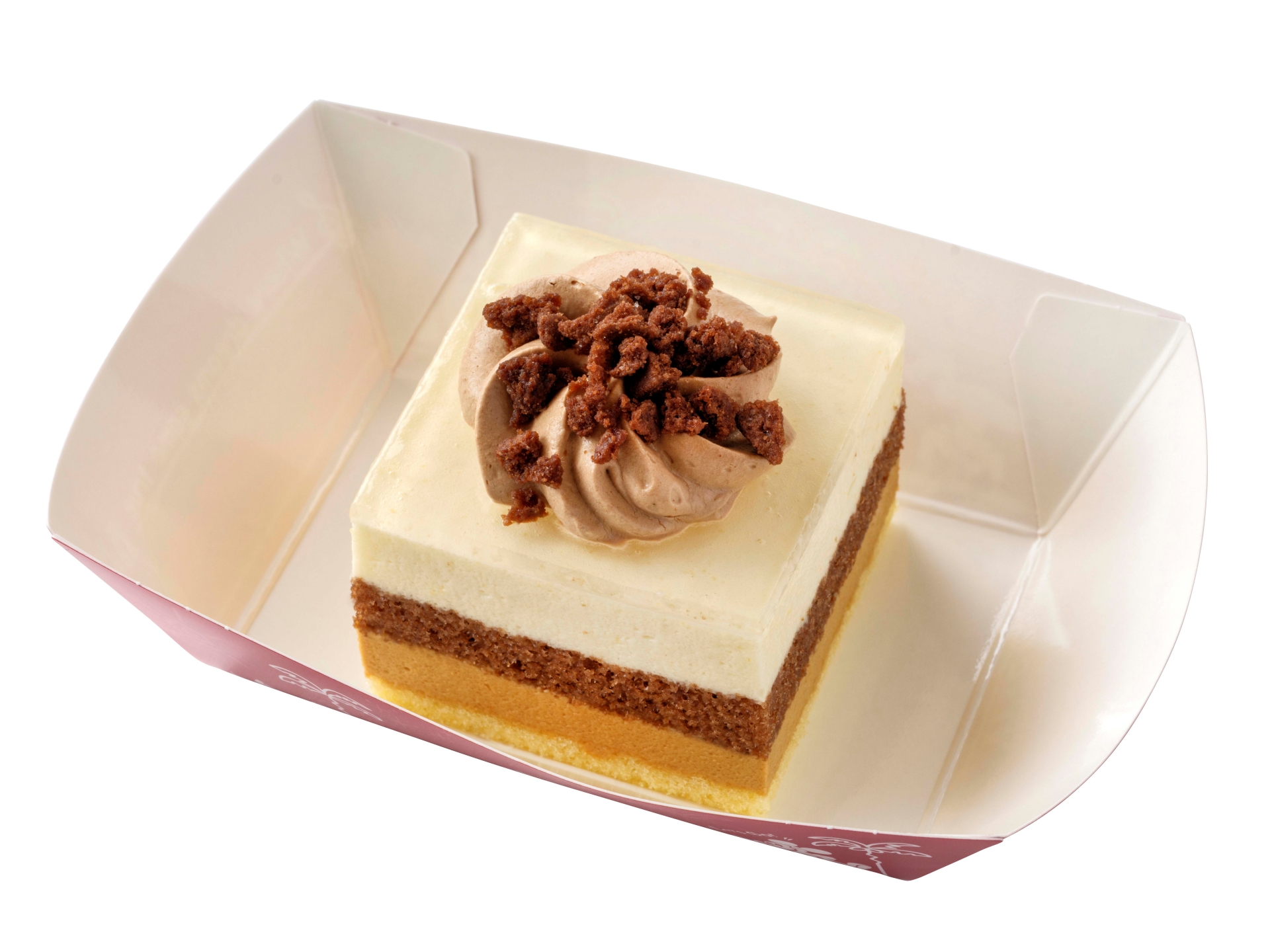 キャラメルと洋梨のムースケーキ 550円（スーベニアプレート付き プラス750円）