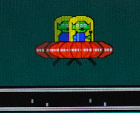 60Hz時。残像が大きくぶれており、ドットの間隔も広い