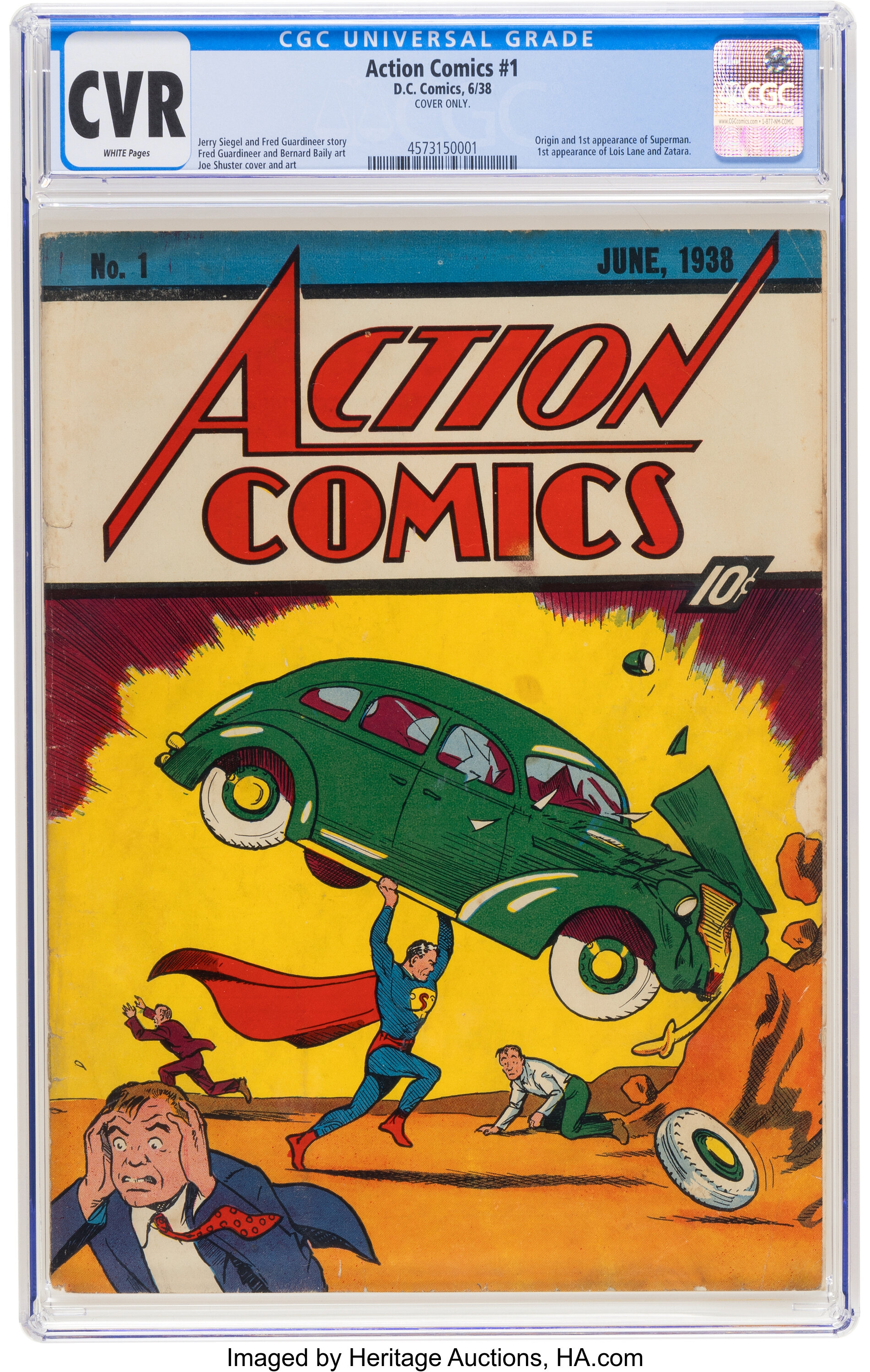 「アクション・コミックス」第1号表紙 スーパーマン初登場