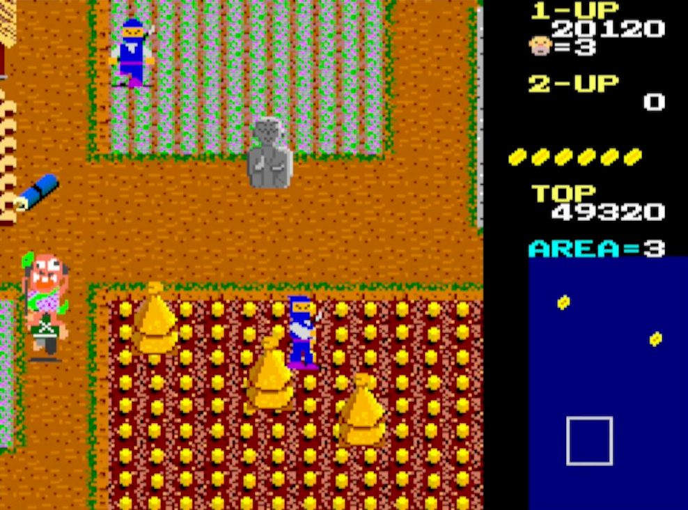 各種オバケに捕まると、移動はできるがカマを投げられなくなってしまう