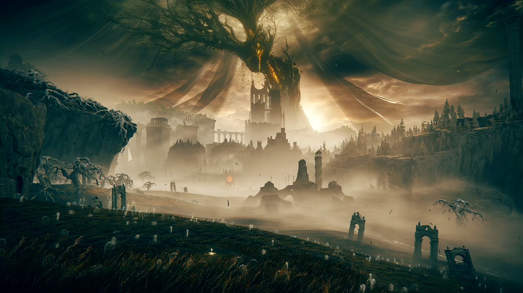 最終的には黒いベールのようなエフェクトを付けて印象を強烈に。ゲームをプレイしたことがある人であれば印象に残っている場所の1つと言えるのではないだろうか