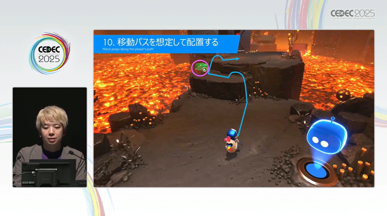 オブジェクトを配置することでプレイヤーの移動パスを誘導