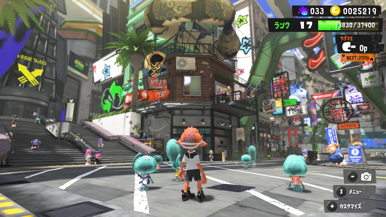 Switchでの「スプラ3」プレイ画面