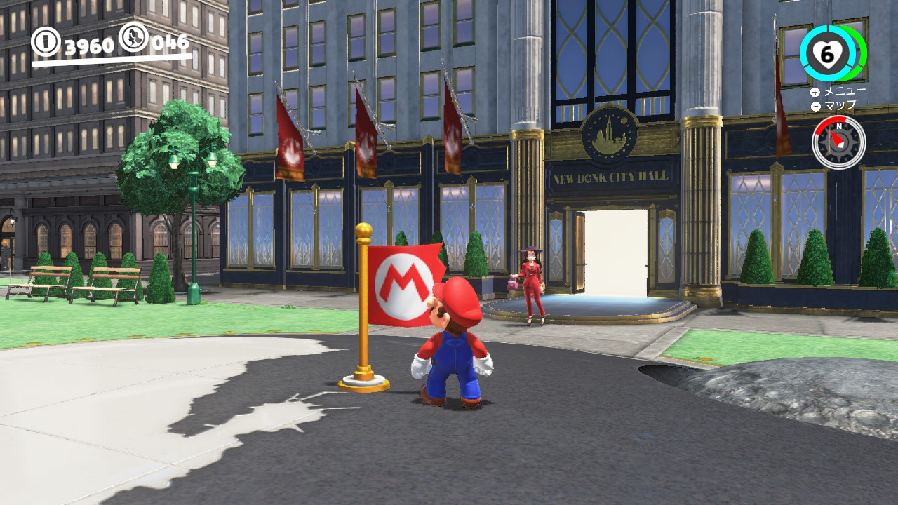 続いてSwitchでの「都市の国」のプレイ画面