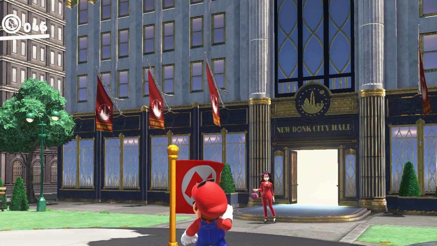 ポリーンの表情が描写されるようになったほか、旗の文字（NEW DONK CITY）も読めるようになっている