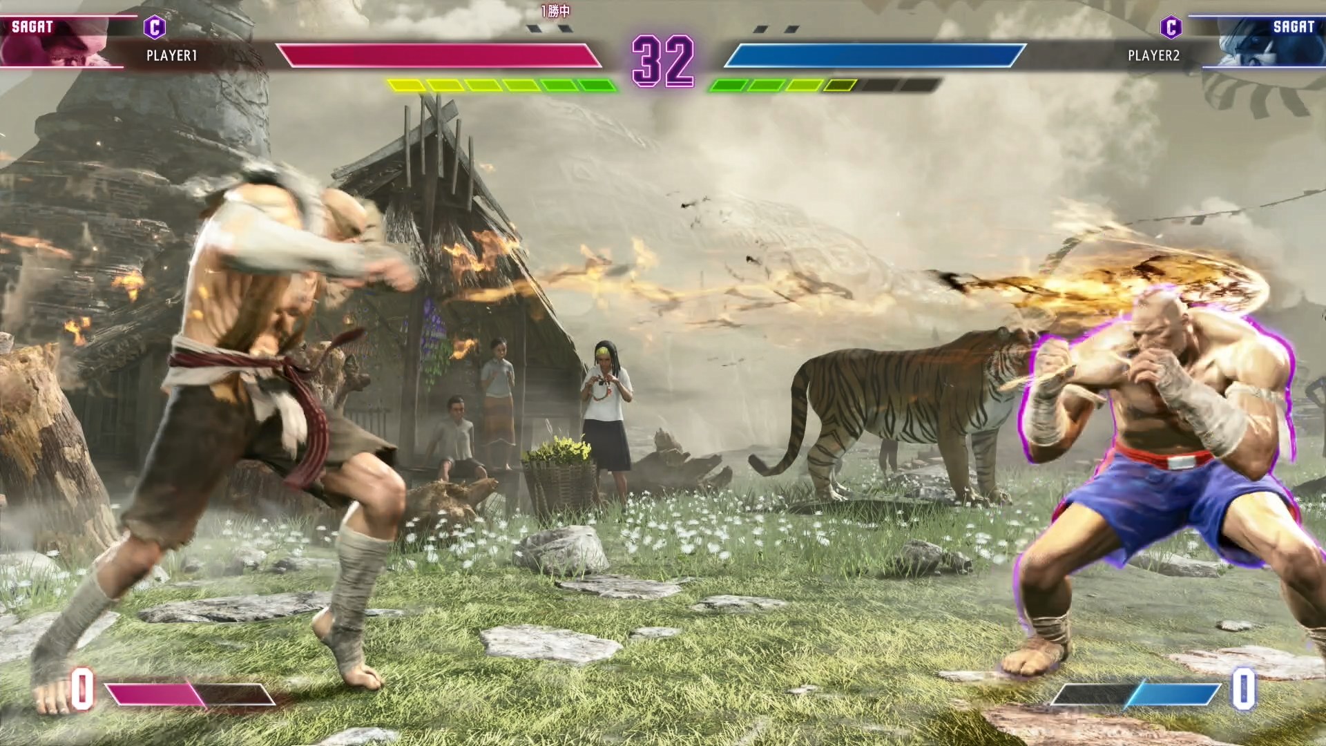 しゃがむことで弾が当たらず上を素通りする