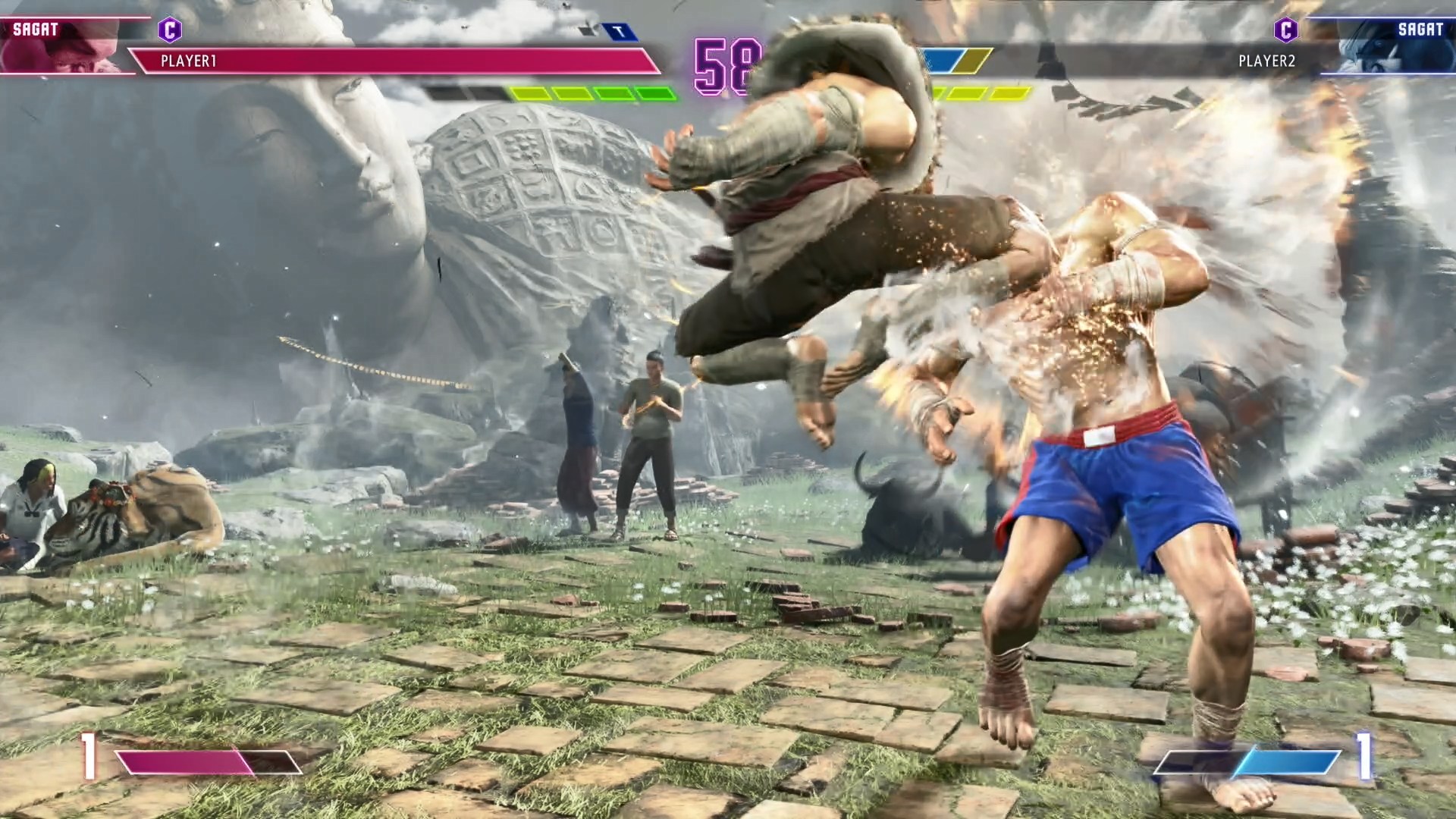 突進技の「タイガーニークラッシュ」