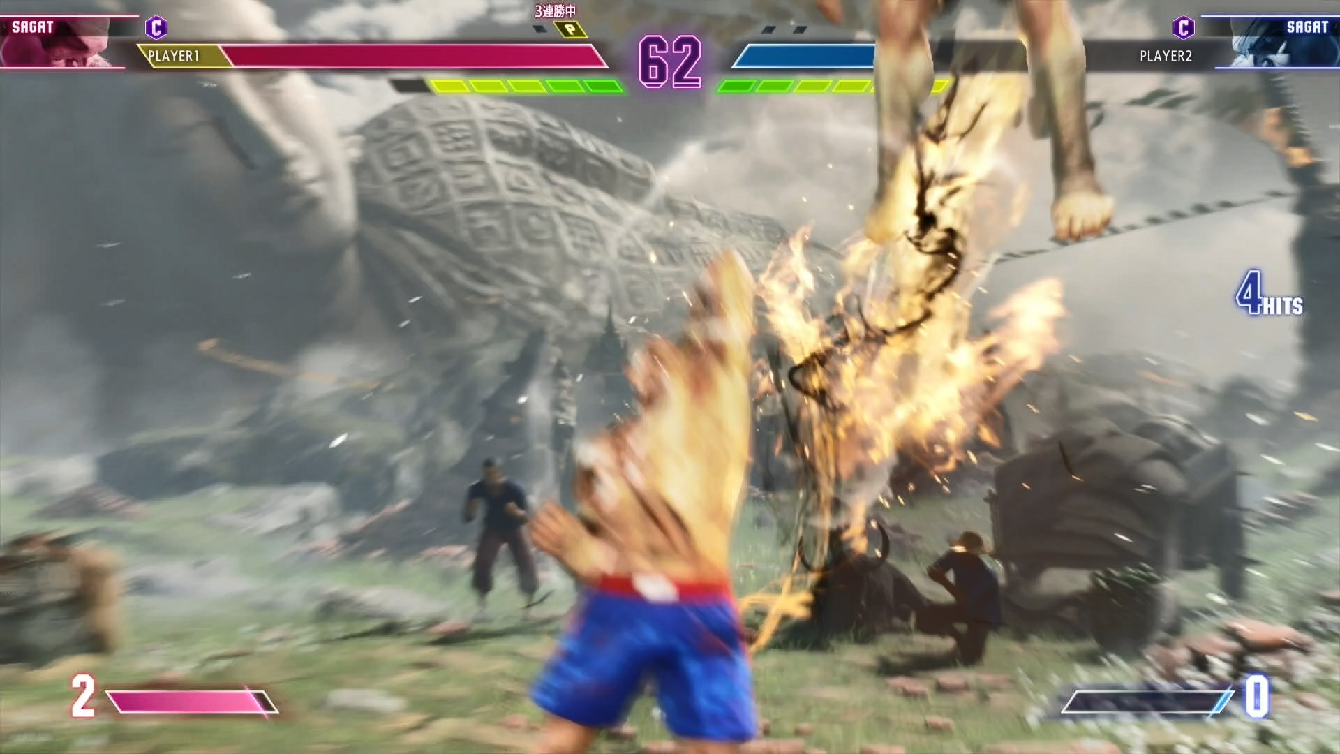 前押しの追加入力で発動する「サベージタイガーゼニス」は相手を上に吹き飛ばすことで追撃も可能な派生技となっている