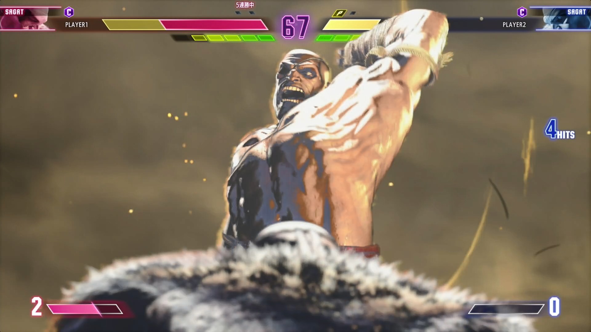 クリティカルアーツ時はエルボーの演出がカットになる代わりに相手を地面に叩きつける演出が追加される