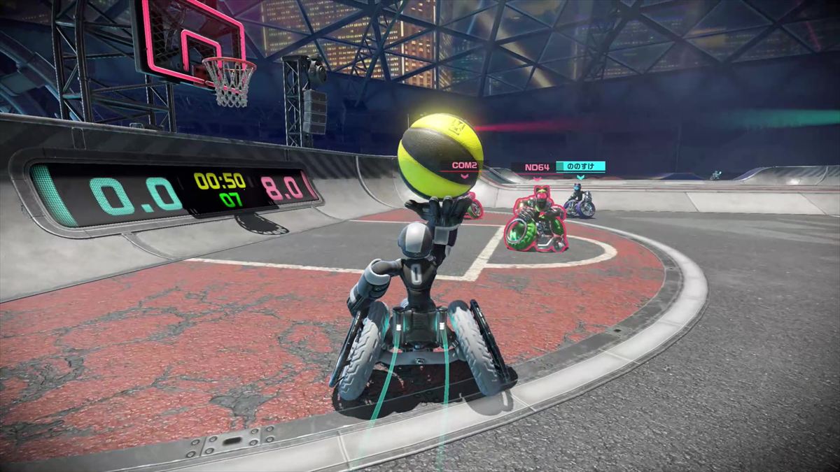 シュートの精度は、片手で構えている時間やゴールへの距離で変化。じっくり狙うほど得点できる可能性が高くなる