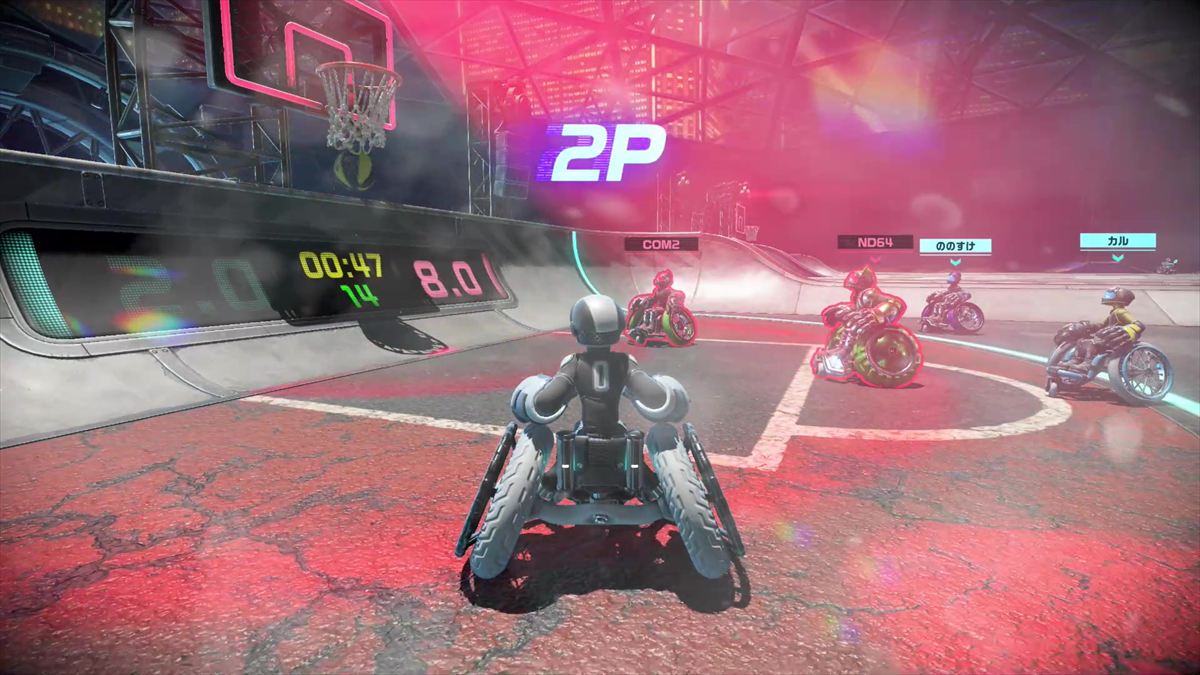 シュートの精度は、片手で構えている時間やゴールへの距離で変化。じっくり狙うほど得点できる可能性が高くなる