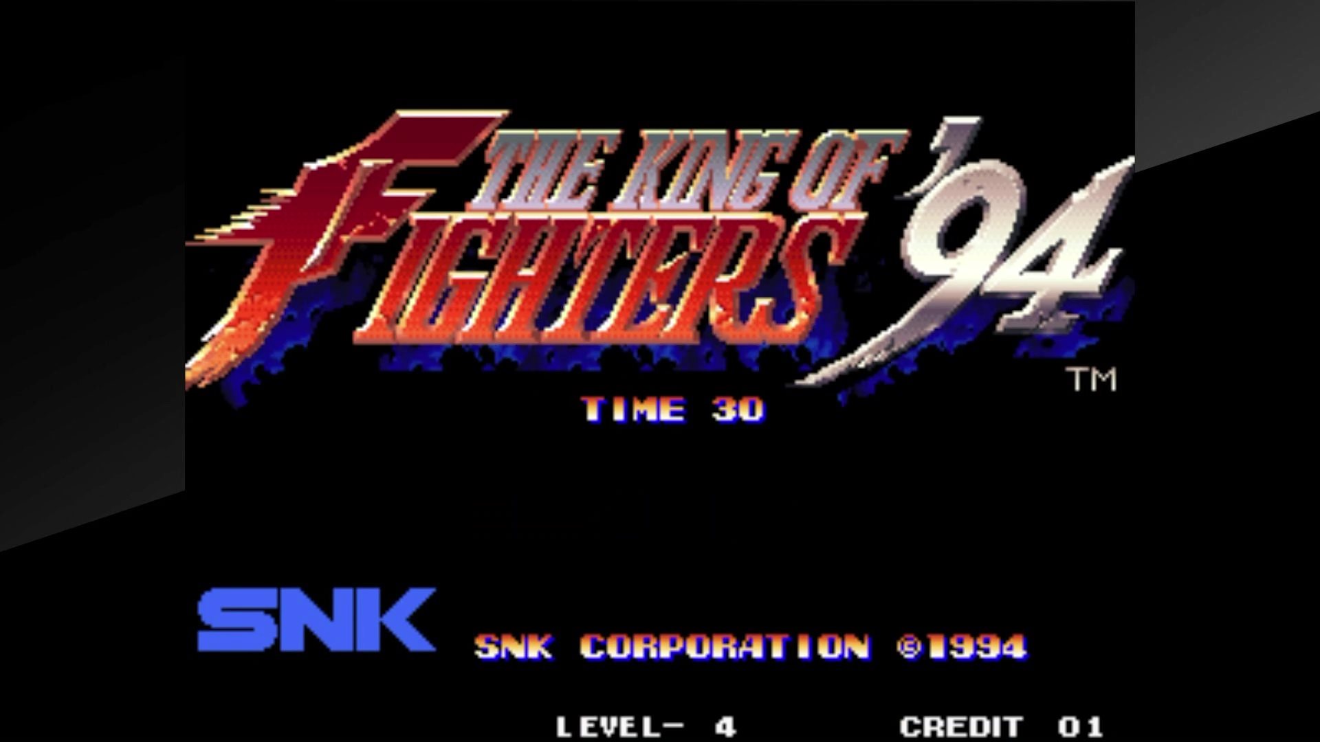 タイトル画面 ※「アーケードアーカイブス THE KING OF FIGHTERS '94」より