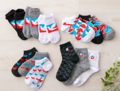 「メンズ・レディース兼用 ハト柄ソックス（サイズ：23～26cm）/販売日：8月5日～なくなり次第終了