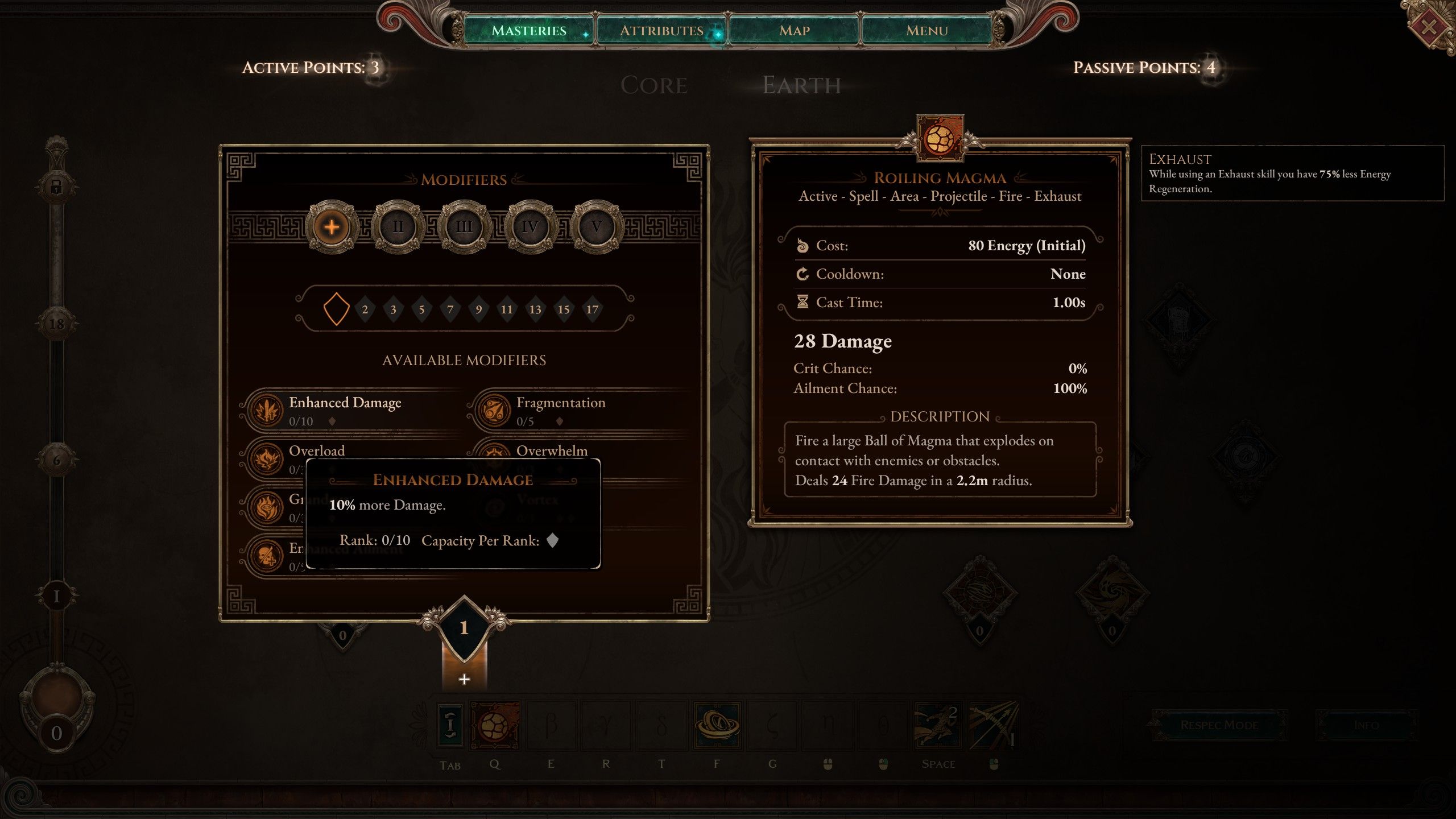 各種スキルにポイントを振るとレベルが上がり、レベルが上がるとどのパラメーターを強化するか選べるのだ