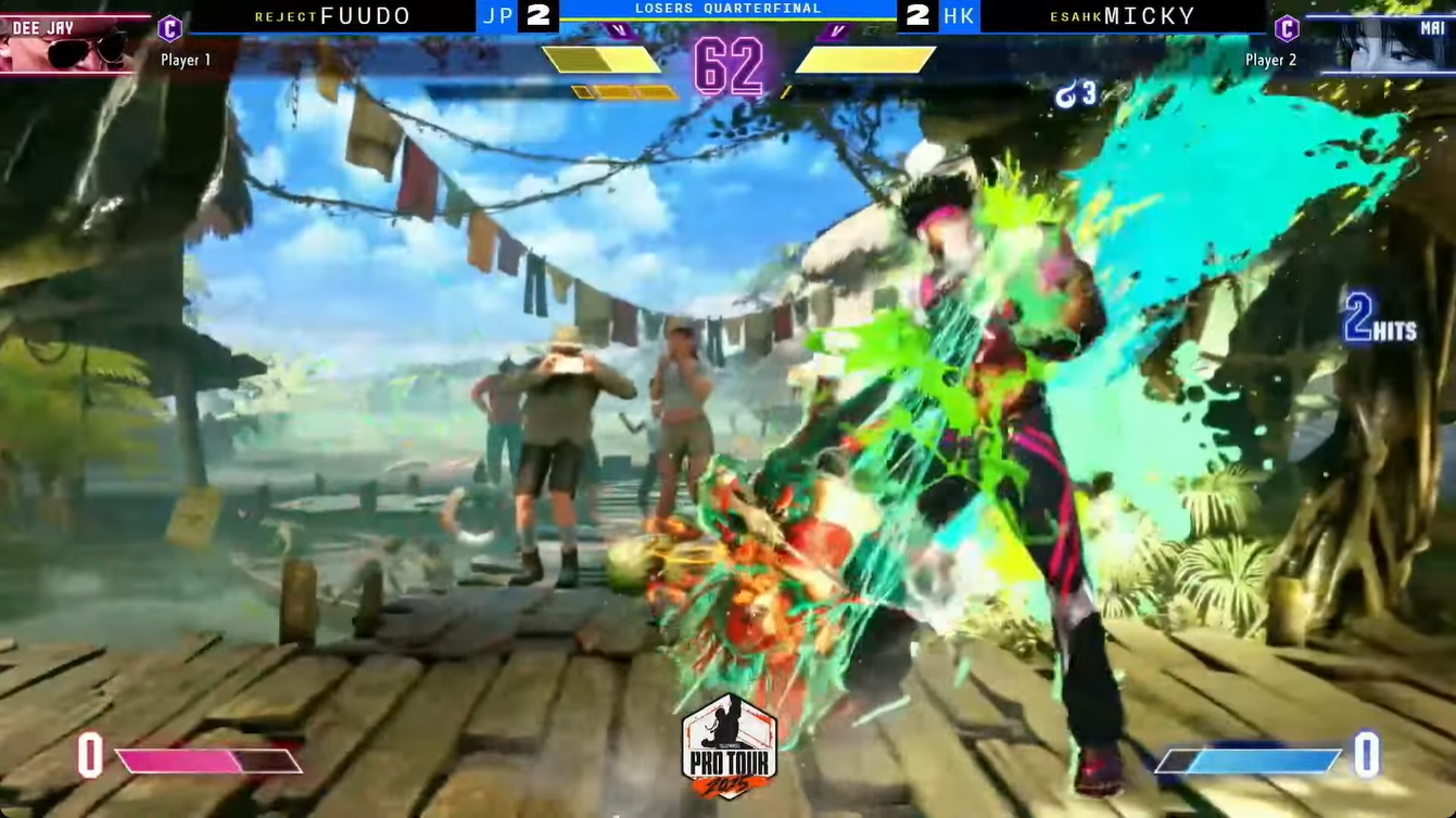 Micky選手とふ～ど選手の対決では、お互い2キャラずつ持ちキャラがいたため、ポイントを取られるたびにキャラが変化しながらの激闘となったが、最後は思い切りのよさを見せたMicky選手が3-2で勝利！