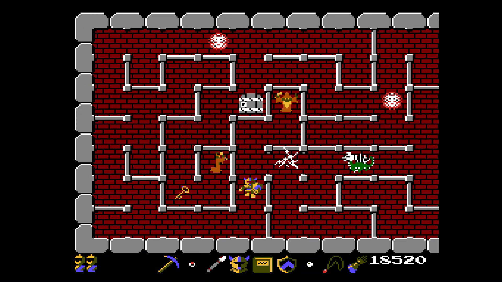 ギルの姿にあまり変化がないファミコン版で、ブルーヘルメットは取ると頭にツノが生えるのも嬉しかった