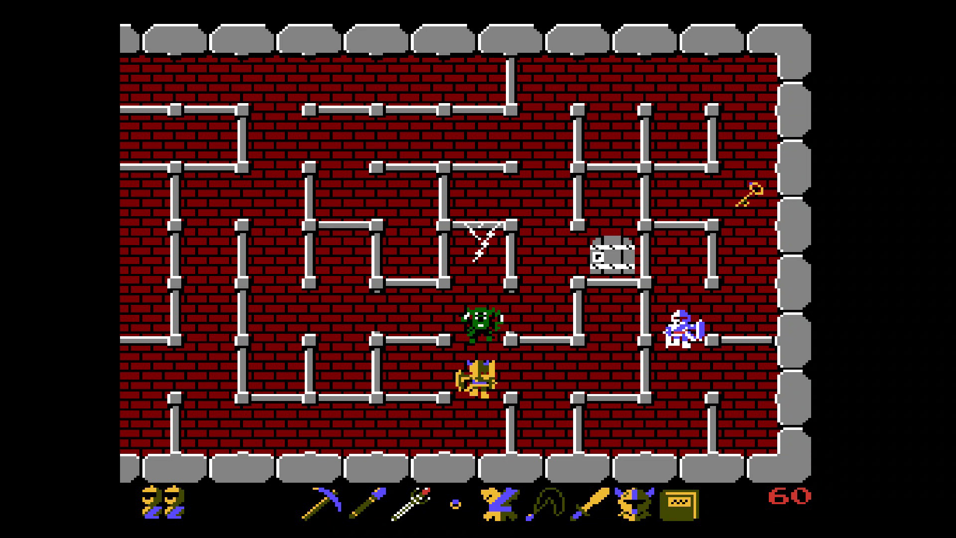 宿敵ドルアーガと対峙。ギルや他の敵キャラと同じ大きさで、ドット絵もなんだか可愛らしく、あまり迫力はなかった