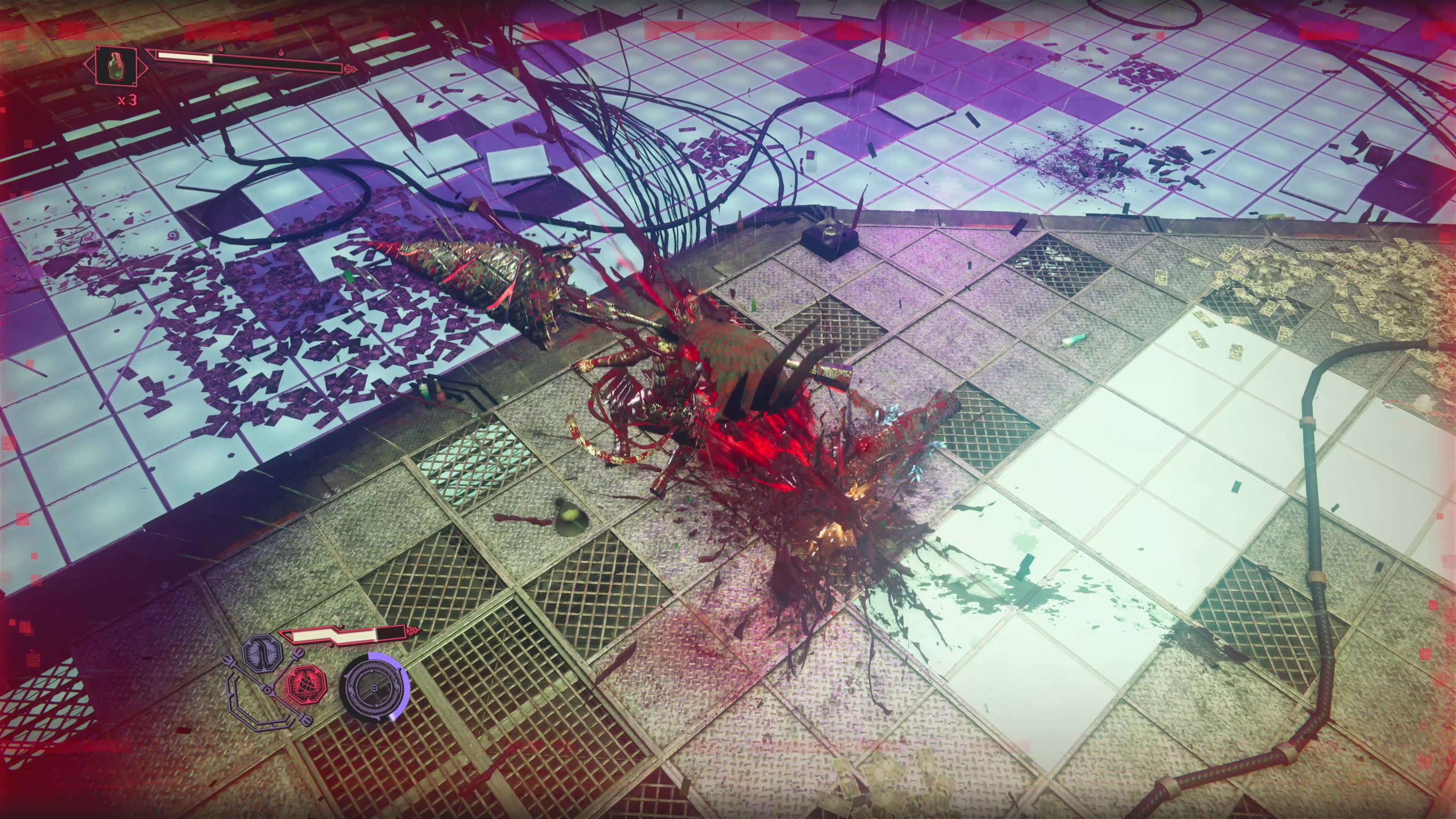 ハヤブサが持つのはあり得ない、ドリルなどのぶっとんだ武器も扱うヤクモ