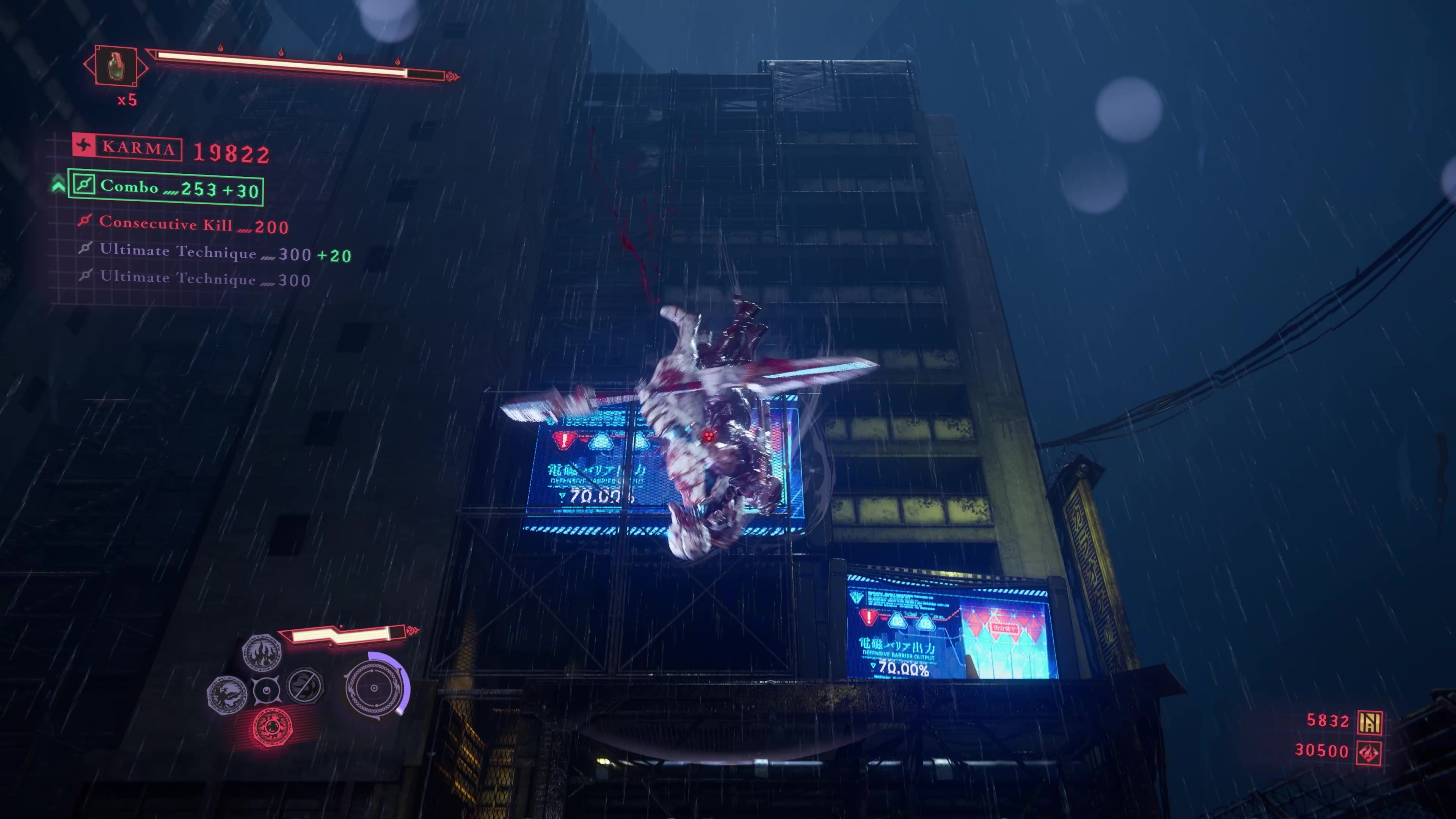 忍の必殺技の代名詞でもある飯綱落とし。ゲーム序盤で使えるのはファンにとっては嬉しいポイント