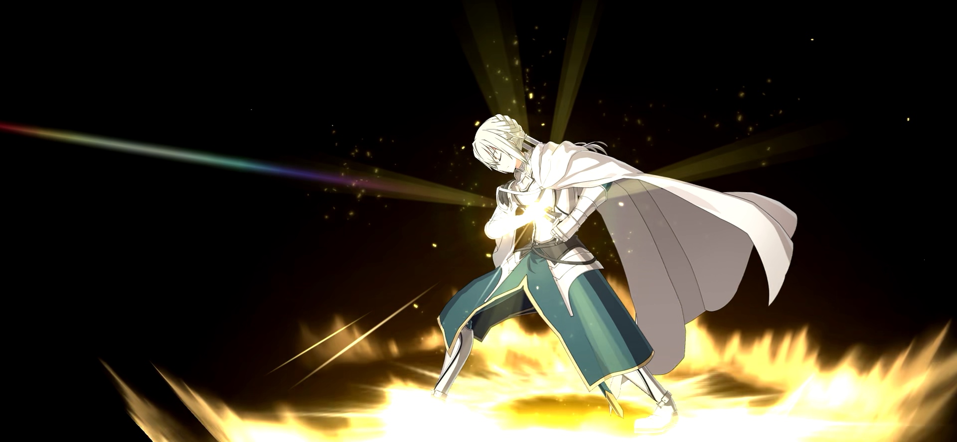 「第六特異点 神聖円卓領域 キャメロット」クリア時に入手できる★3セイバー。スキルで自身のNPを30％チャージしNP獲得量アップの効果もあるため、宝具を使用しやすい