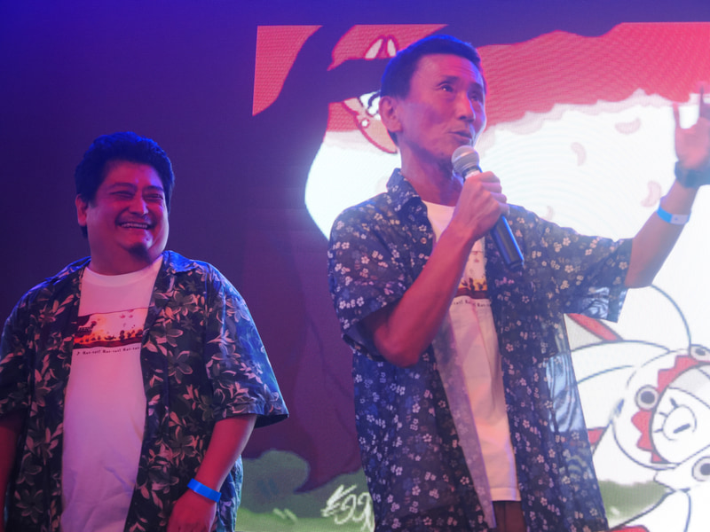 ゲームデザイナーの小谷浩之氏（右）