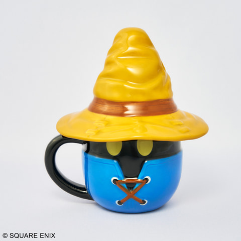 ファイナルファンタジーIX フェイスマグカップ ぬいぐるみポーチ ビビ FF9」に登場するビビをモチーフにしたフェイスマグカップ