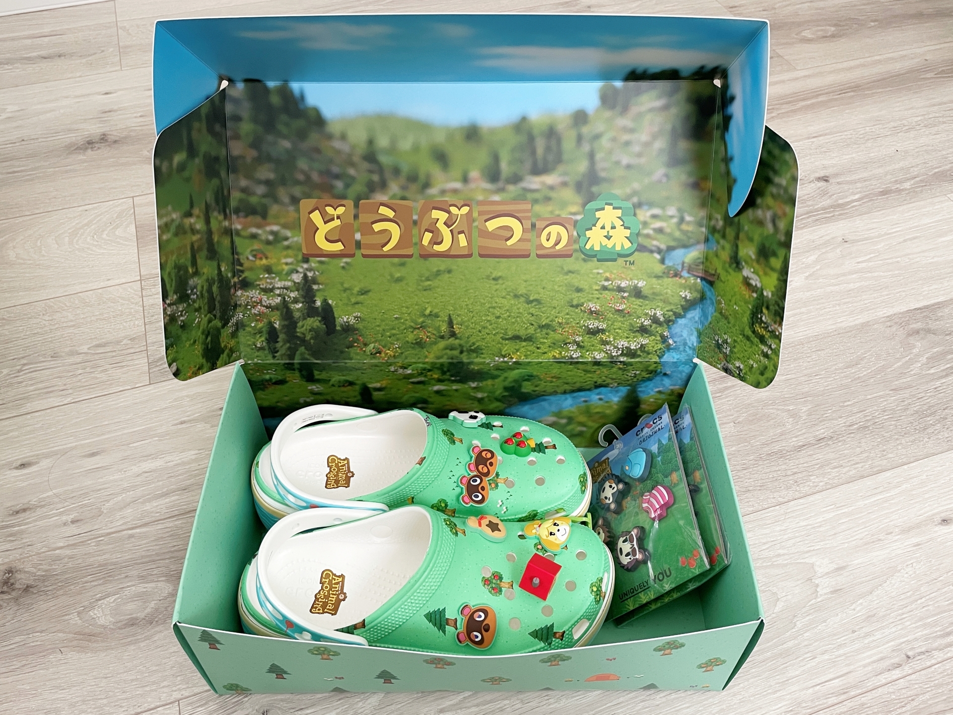 今回、「どうぶつの森」仕様のスペシャルボックスに入れて送っていただいた