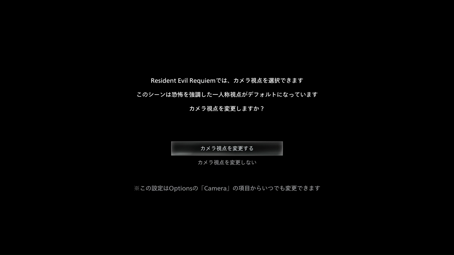 視点はゲーム開始時だけではなく、オプションからいつでも切り替えが可能