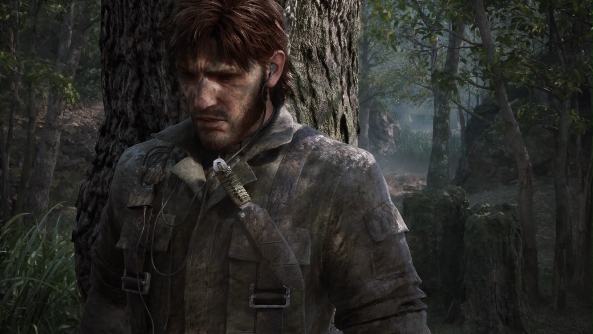 沼地を歩けば泥が跳ね、スネークも汚れる。汚れや傷はムービーにも反映される