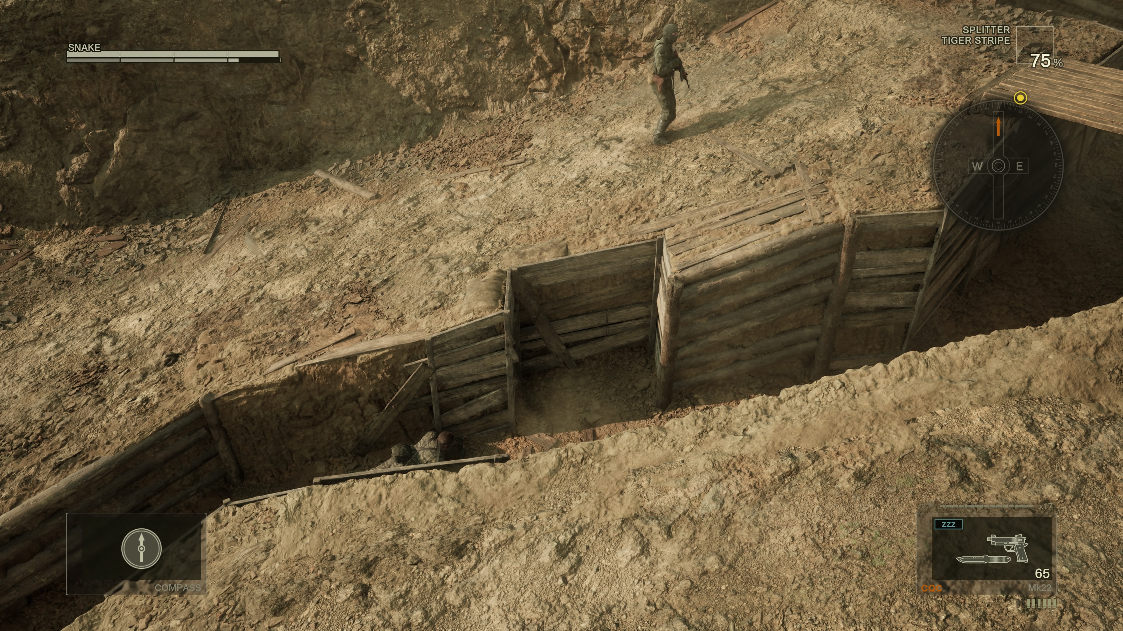 同じマップでのLEGACY STYLE。敵兵の位置はこちらの方が把握しやすい