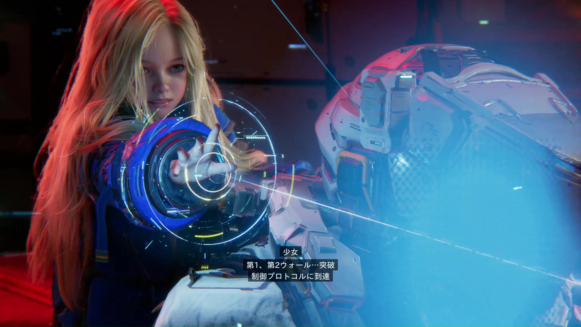 ハッキングパネルの左上からスタートし、緑のゴールを目指す。もちろん盤面はハッキングの度に変化する