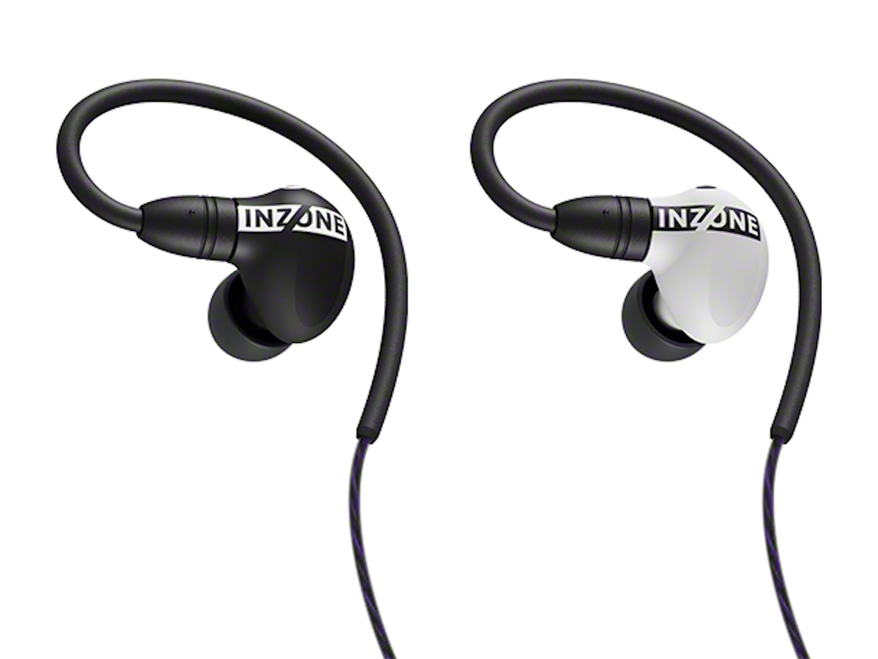 有線ゲーミングイヤホン「INZONE E9」。カラーはブラックとホワイトの2色を用意