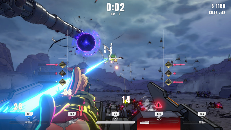 空を飛ぶ敵を狙いやすいレーザーキャノン