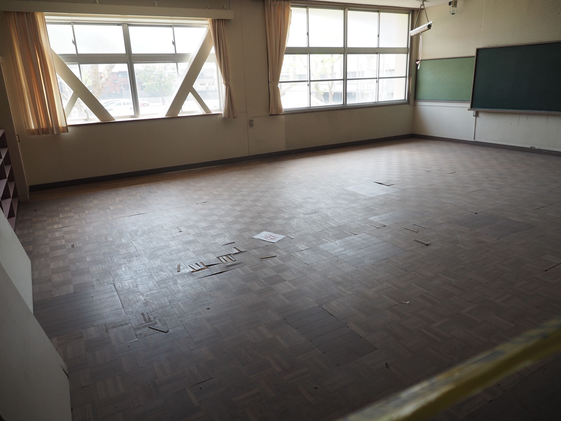 1階の教室。1階はデータセンターとしては一切使われていない