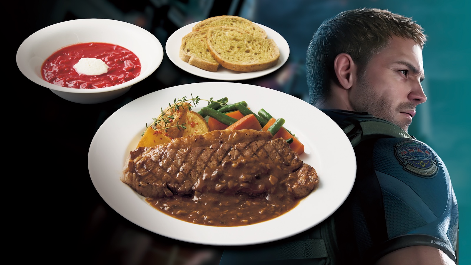 クリス・レッドフィールド ステーキセット（フィネガンズ・バー＆グリルで販売）