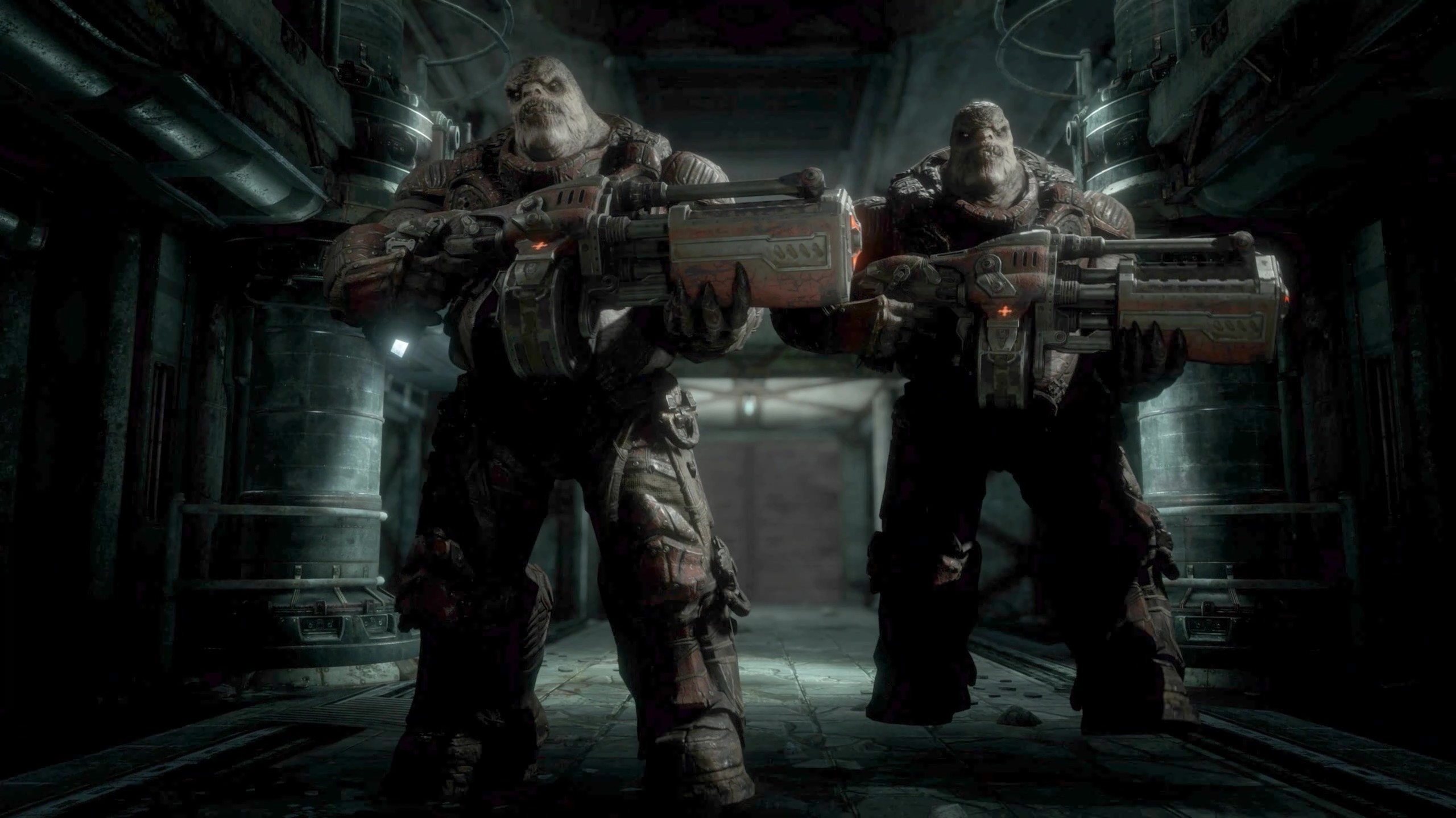 火力の高い重火器を装備する大型のローカストも登場する。耐久度が高いので倒すのが大変