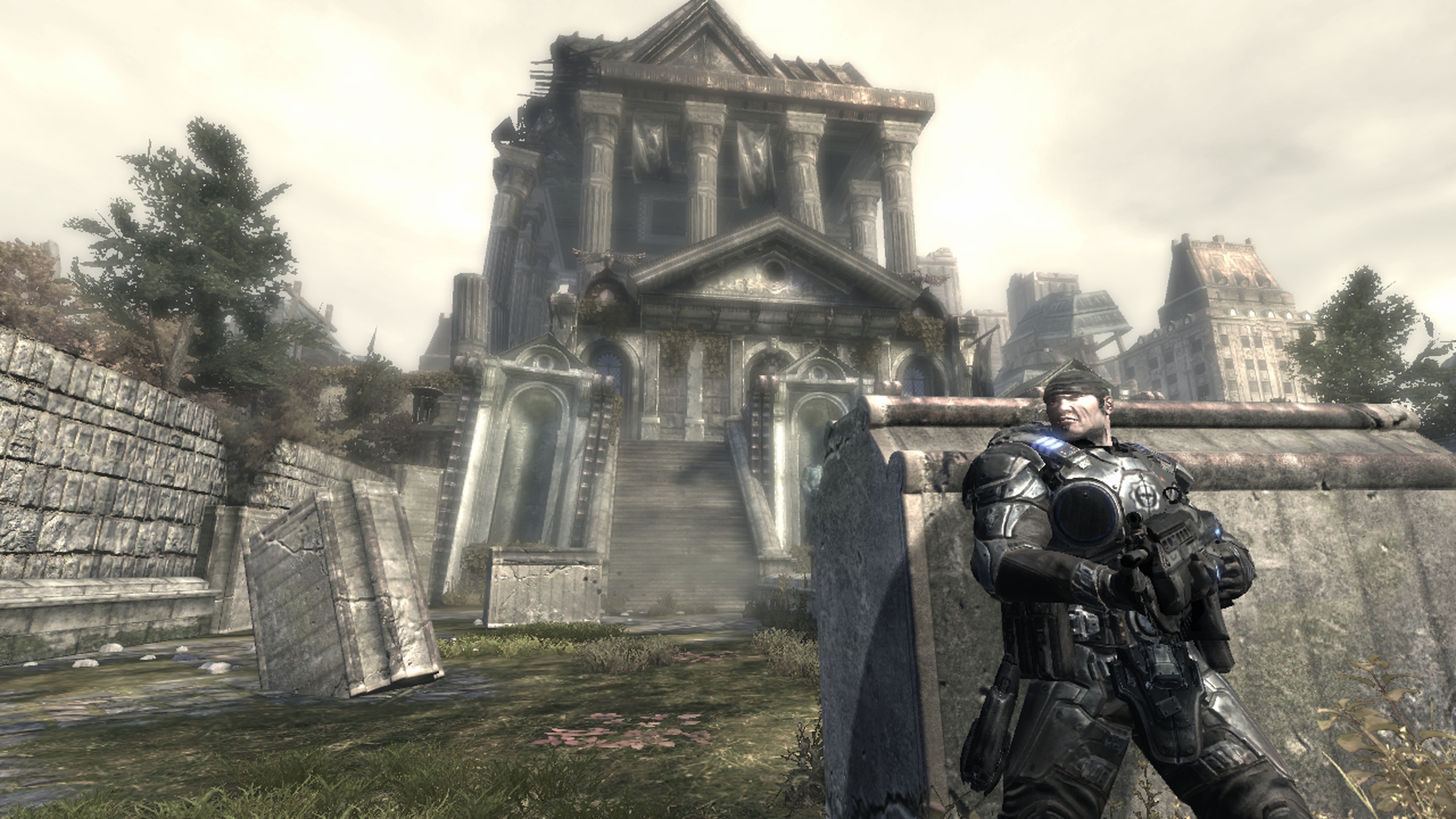 「Gears of War」といえば、遮蔽物に隠れながら戦う「カバーシステム」。これも懐かしい