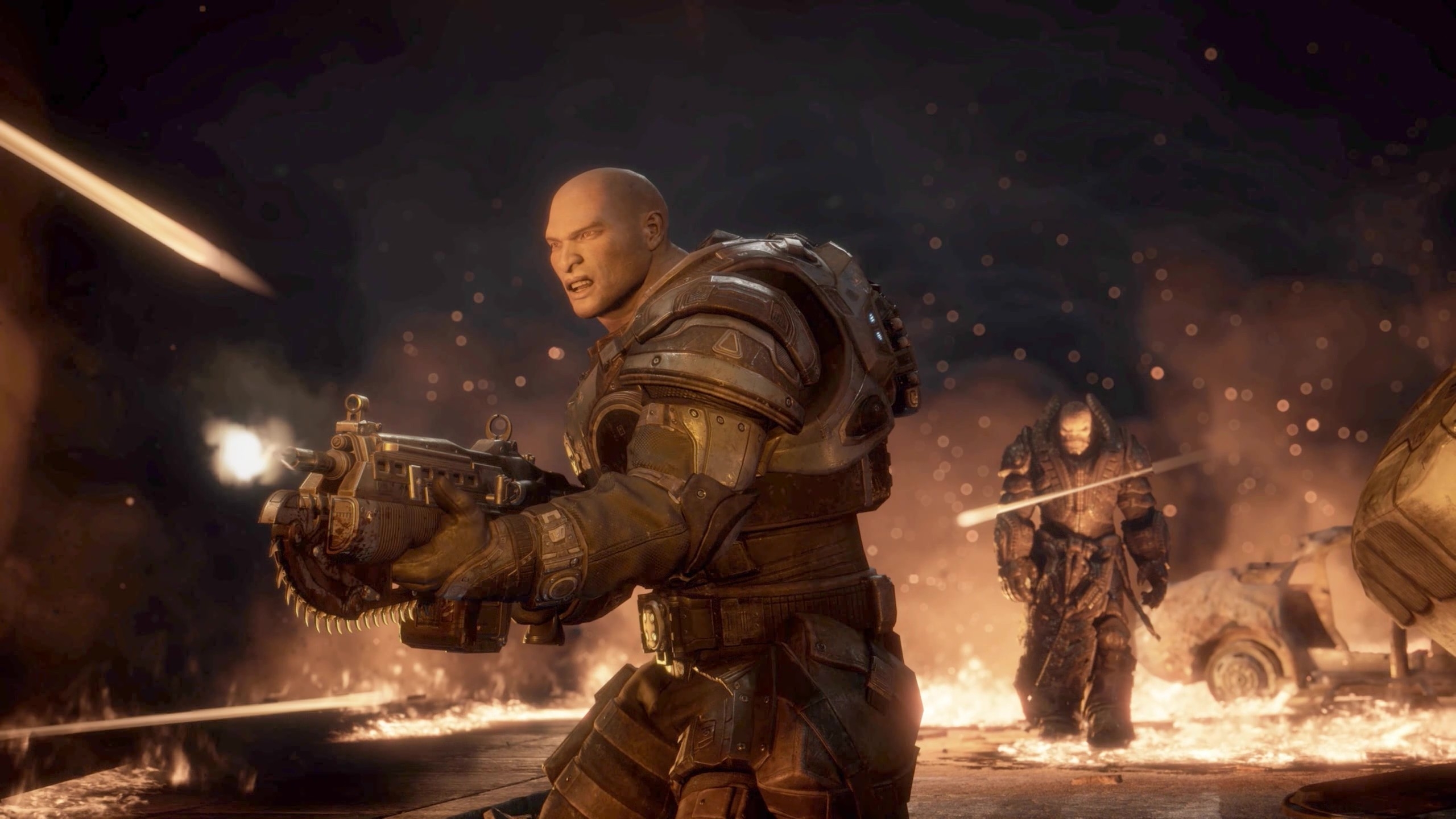 仲間の背後に忍び寄るローカストのリーダー、ラーム将軍。デルタ部隊を脅かす強敵だ