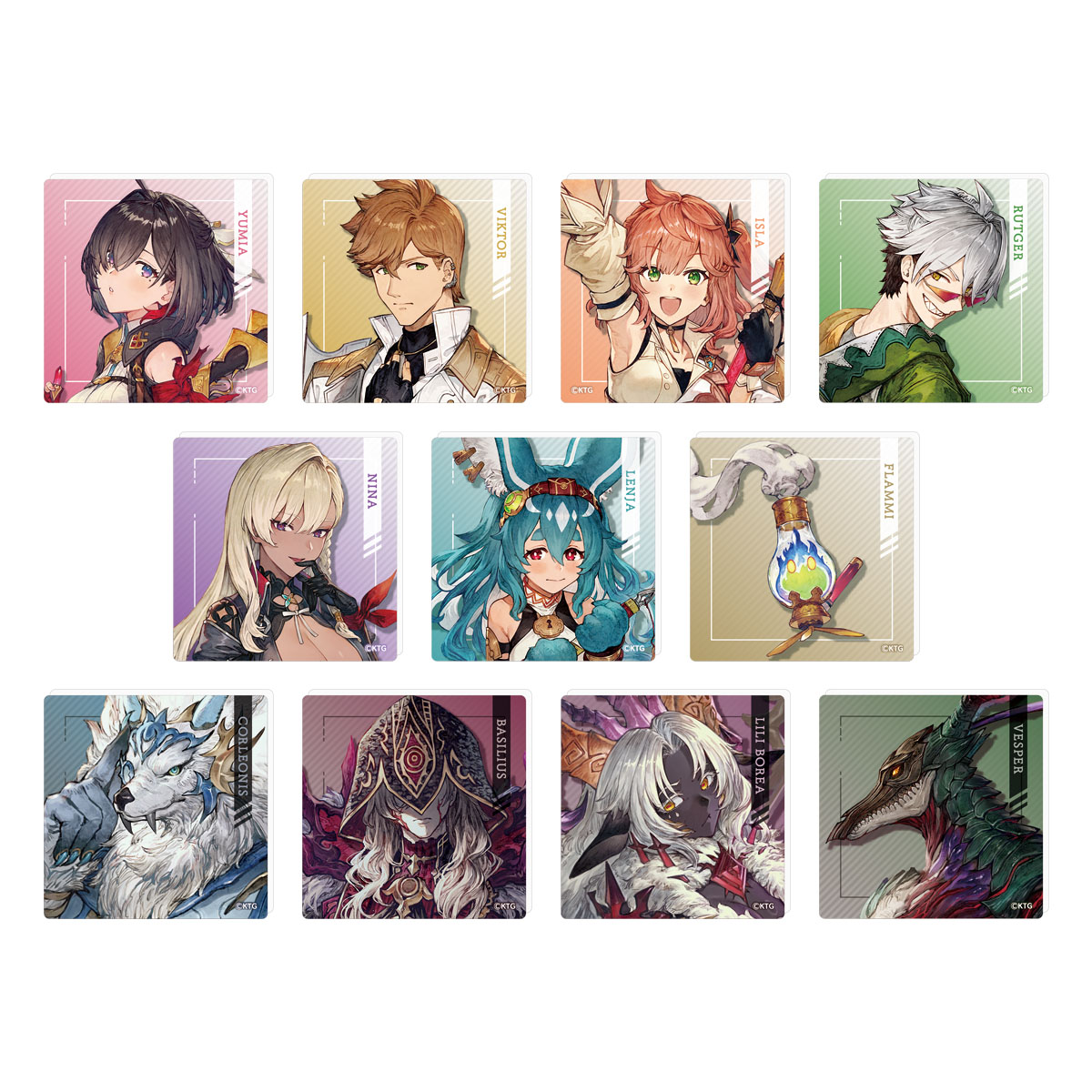 ユミアのアトリエ トレーディングアクリルマグネット 価格:単品 700円、11個入りBOX 7,700円