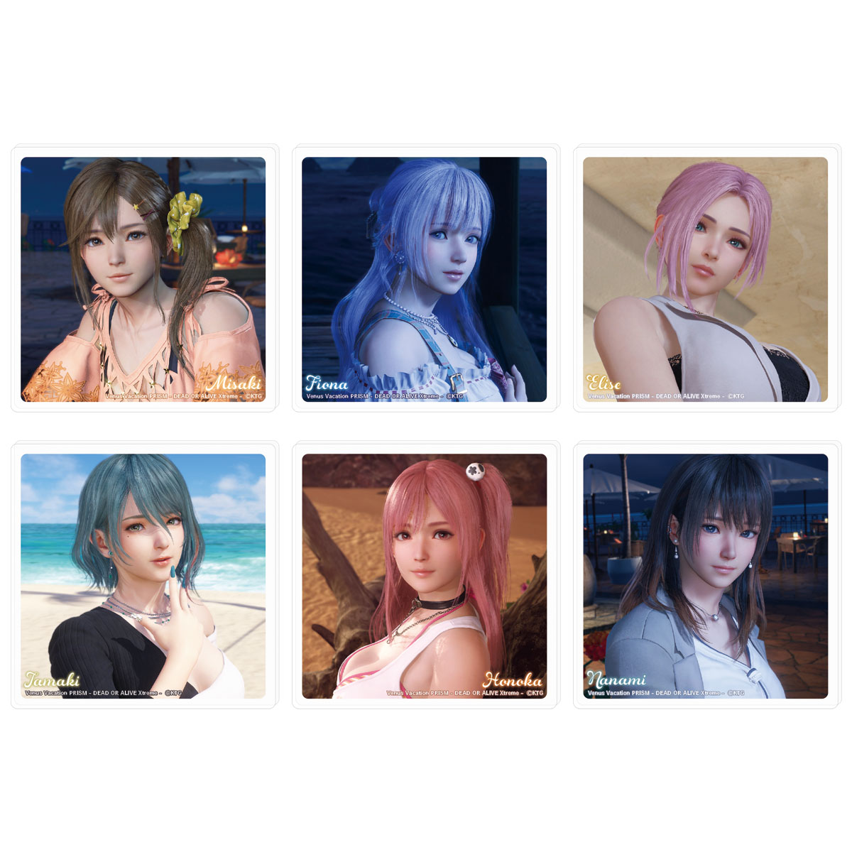 Venus Vacation PRISM - DEAD OR ALIVE Xtreme アクリルコースター 価格:各 1,100円