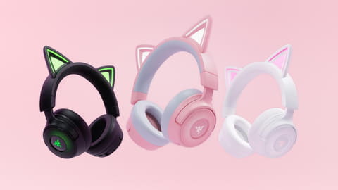 RAZER KRAKEN KITTY EDITION 3点 セット Razer、ネコミミヘッドセット「Razer Kraken Kitty V3 Pro」と