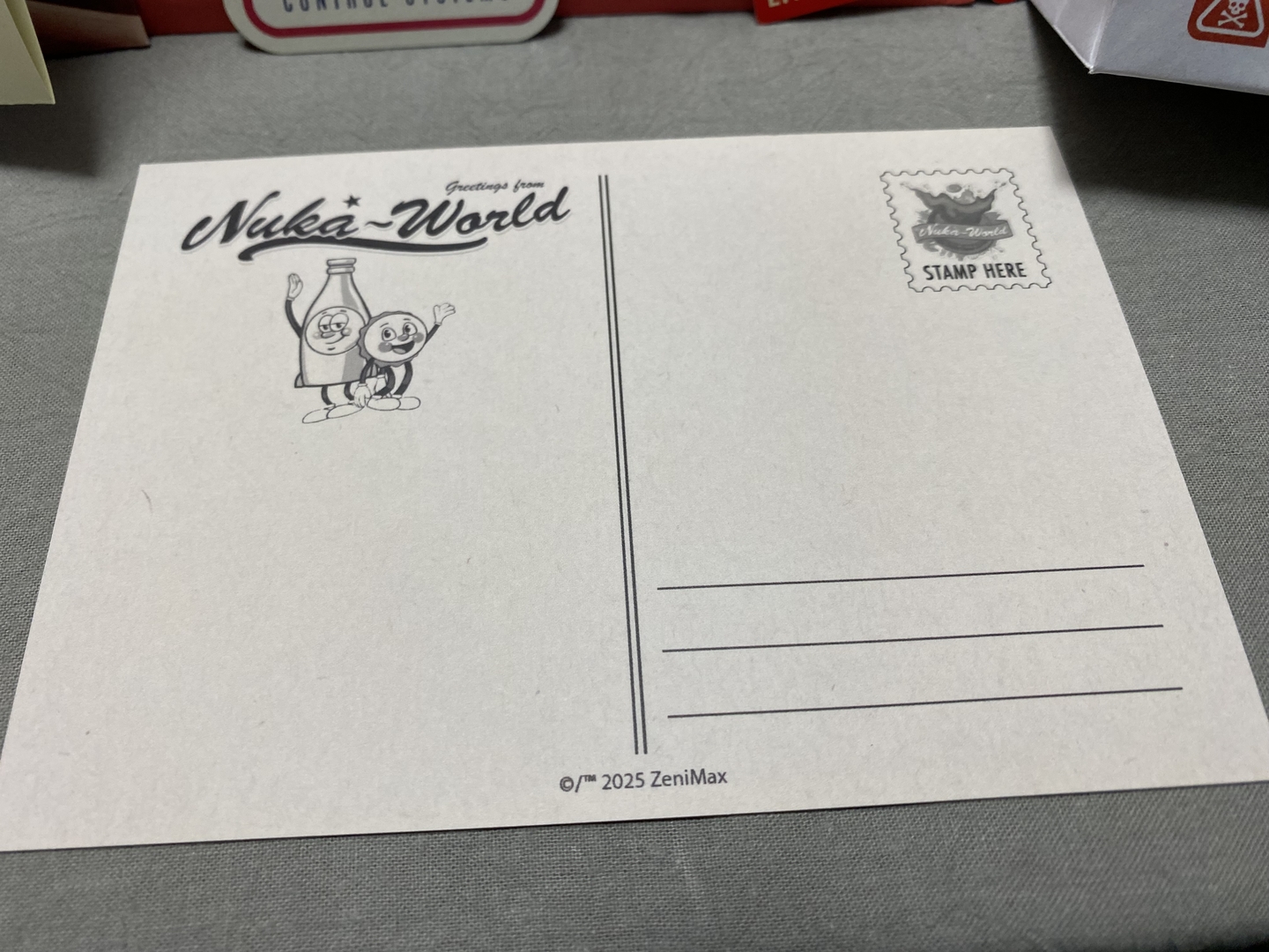 ポストカードの裏面