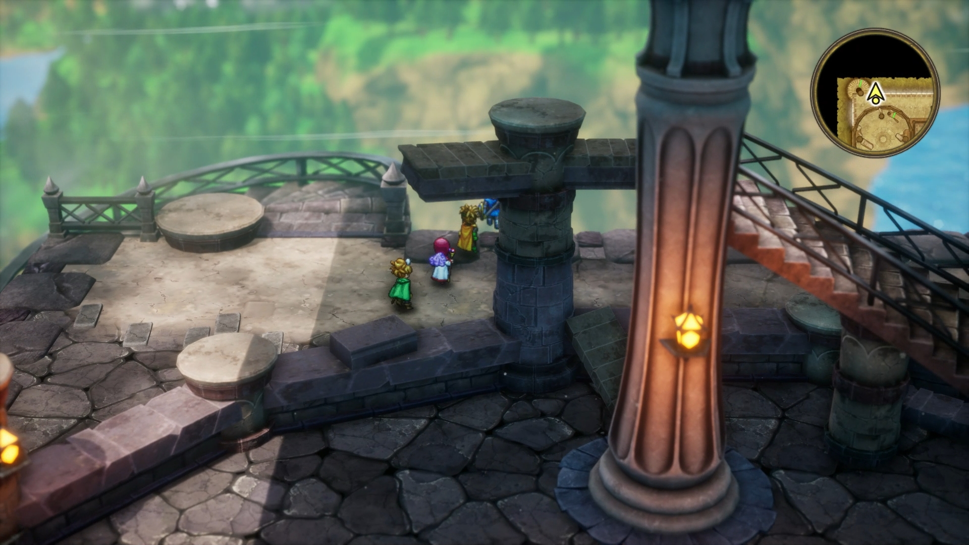 例えば大灯台の5階左上付近から足を踏み外すと、3階に落ちてしまう。各フロアとも細かく仕切られており、落ちる前の場所まで戻るには一苦労するので、気をつけて移動したいところ