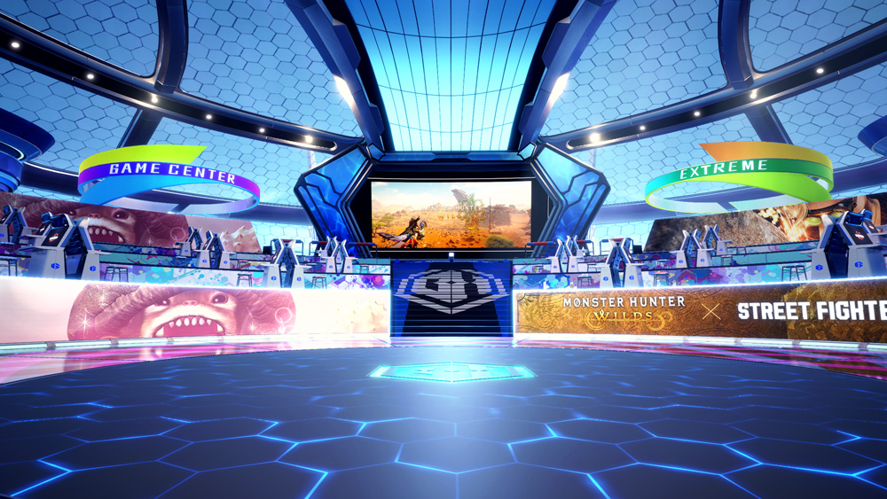 期間中はバトルハブが「モンスターハンターワイルズ」専用の内装に変化