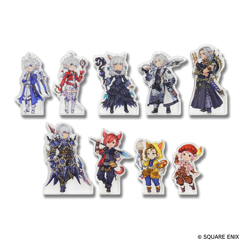 ファイナルファンタジーXIV キャラクターアクリルブロック 価格：9個入りBOX 7,920円、単品 880円