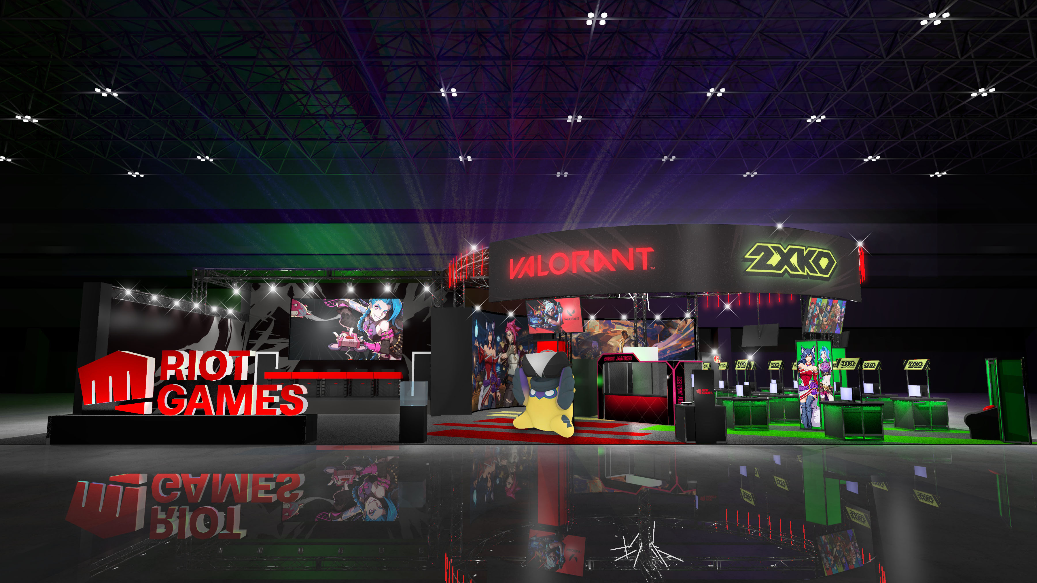 Riot Games ブース　イメージパース