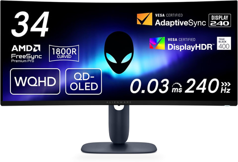 Amazonセール】1800R曲面QD-OLEDパネル搭載34型など「Alienware
