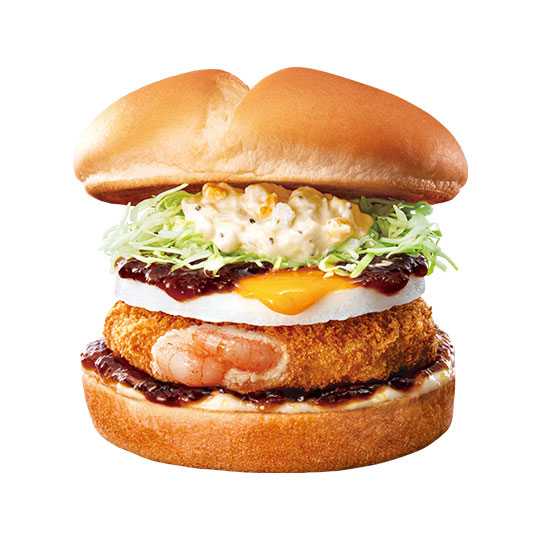 和風半熟月見 エビバーガー