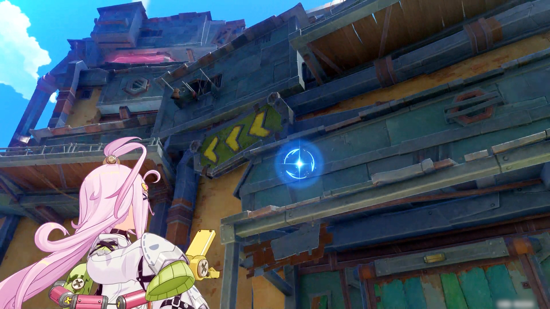 元素スキルは発明品を用いて狙った場所に自分自身を引き寄せる。一応移動手段にも使えるかも……？