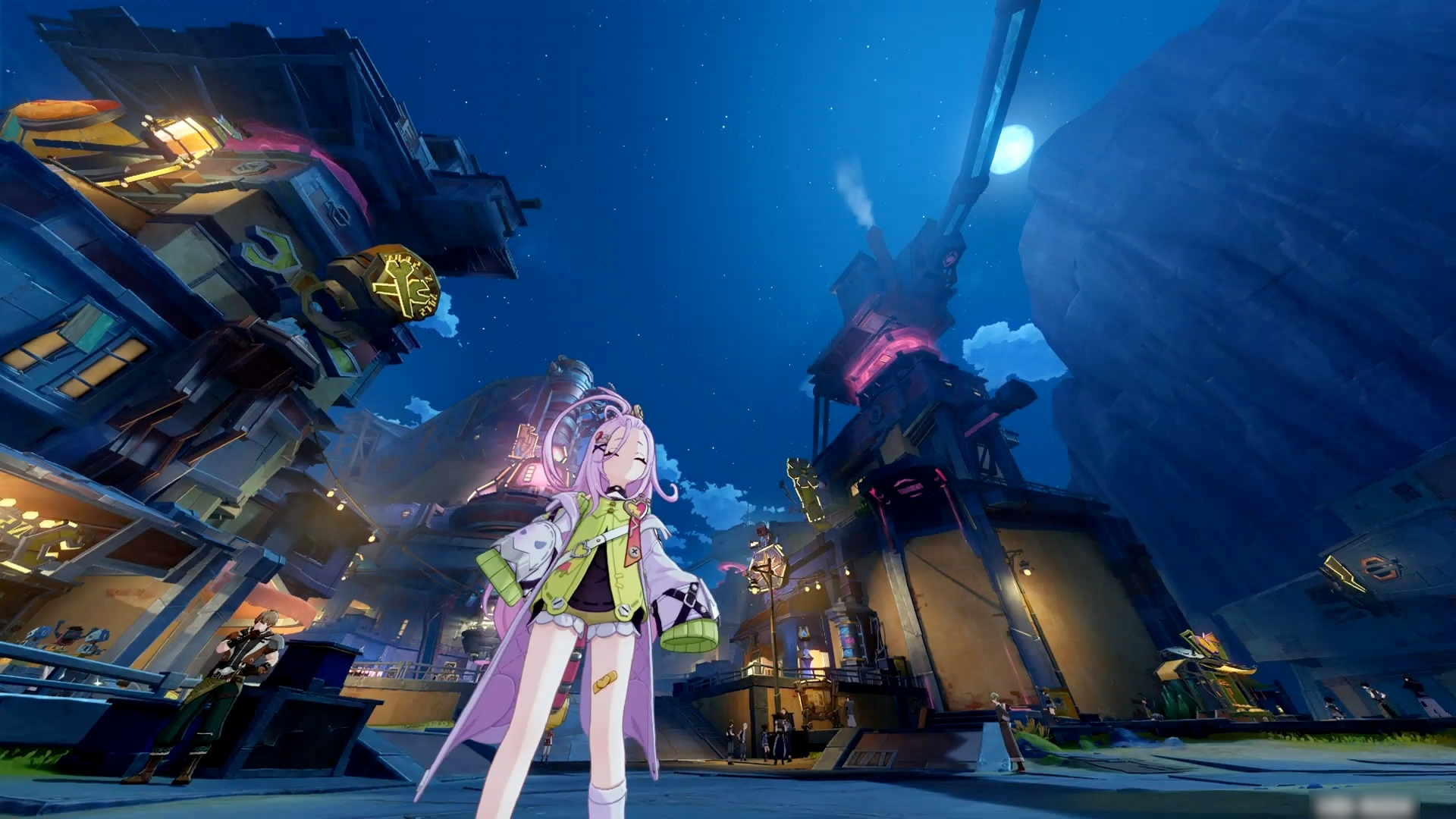 夜でも活気づいた印象を受ける